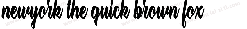 newyork the quick brown fox字体转换